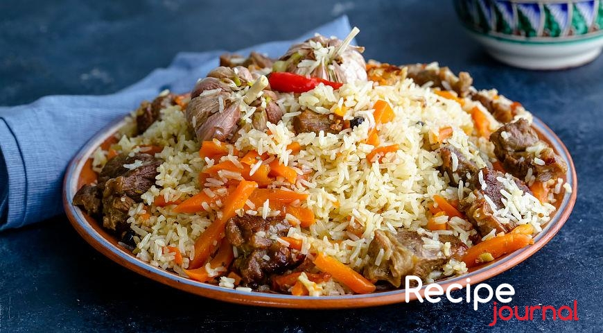 Блюдо из мяса - Узбекский плов из баранины