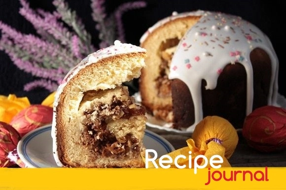 Пасхальный кулич и корицей, изюмом и орехами - рецепт праздничной выпечки