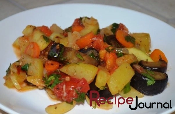 Соте из баклажанов и кабачков - рецепт блюда из овощей