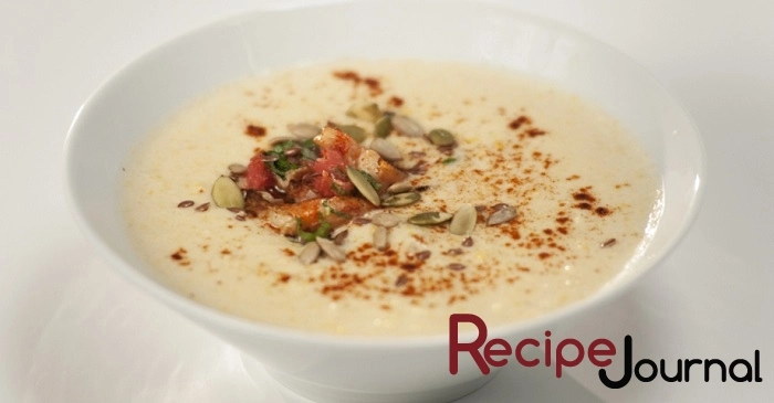 Суп из кукурузы и креветок - вегетарианский (греческая кухня)