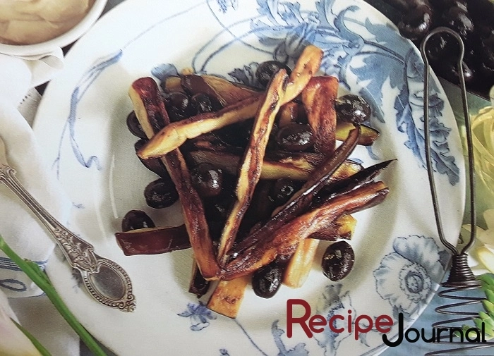Рецепт салата из баклажанов с кунжутной пастой