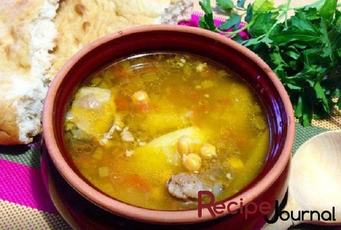 Бозбаш - рецепт армянского супа из баранины с нутом