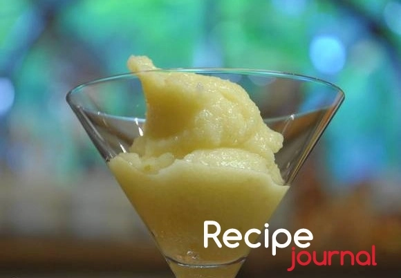 Рецепт холодного десерта - сорбе из яблок
