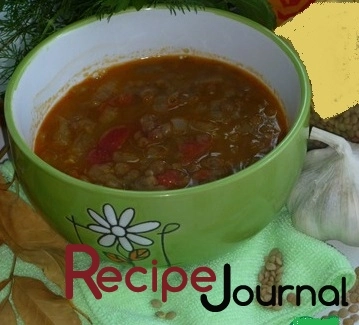Суп из чечевицы с баклажанами на обед - вегетарианский рецепт