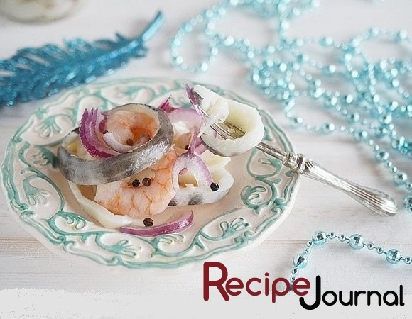 Рецепт закуски к празднику - маринованная рыба и морепродукты (саламур)
