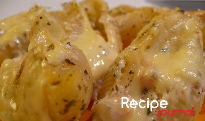 Конкильони, фаршированные сыром и оливками - рецепт пасты