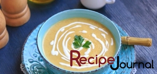 Суп - пюре  - рецепт из сыра и кабачков