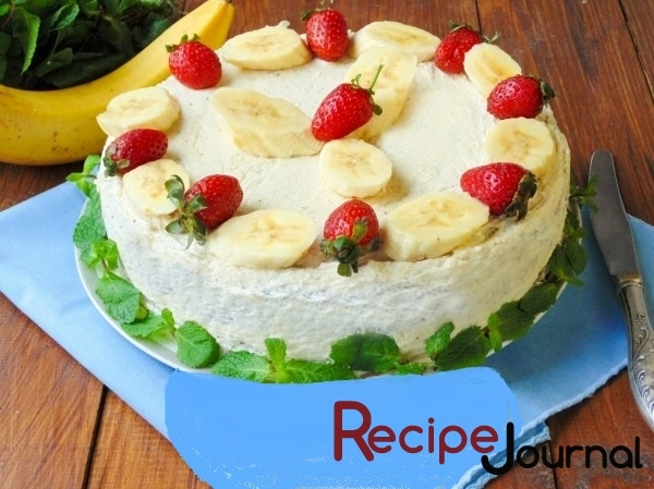 Банановый торт - рецепт нежного десерта