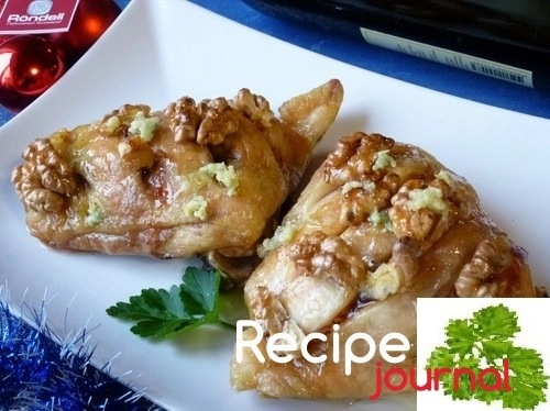 Куриные окорочка, запеченные в духовке в карамельном соусе - рецепт блюда из птицы