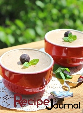 Рецепт десерта из ряженки с какао и цикорием