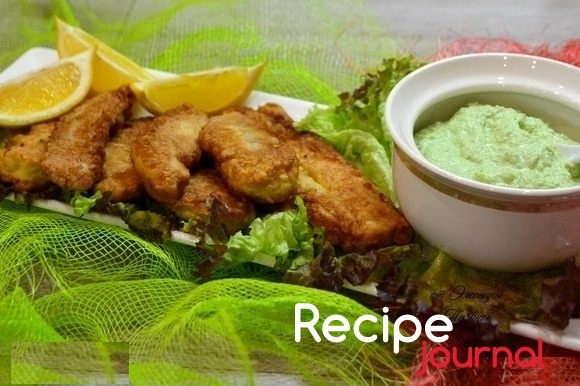 Рецепт рыбы в кляре с соусом из авокадо