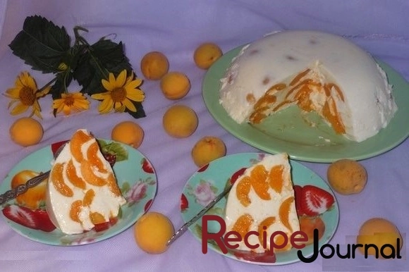 Желейный абрикосовый торт -  рецепт нежного десерта