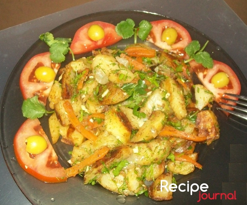 Картошка жареная в рукаве - рецепт блюда из овощей
