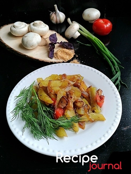 Картошка с грибами в рукаве - рецепт блюда из овощей