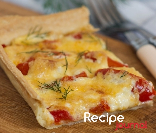 Заливной пирог с помидорами и сыром - рецепт выпечки
