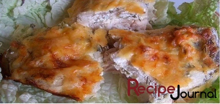 Горбуша,  запеченная в сметане - рецепт блюда из рыбы