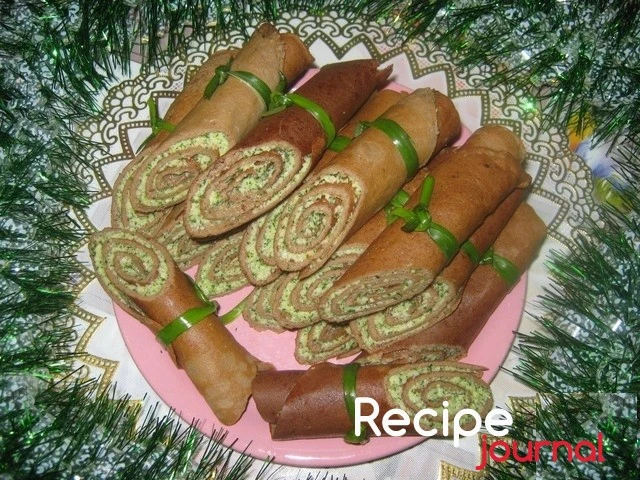 Рулеты из печени - рецепт закуски для новогоднего праздника