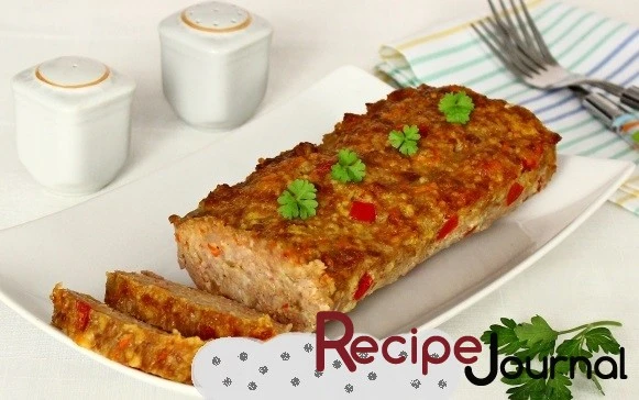 Мясной хлеб с пшеном и болгарским перцем - рецепт блюда из мяса
