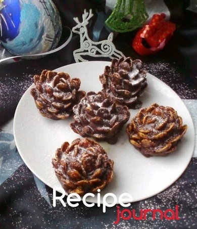 Рождественские шишки - рецепт десерта без выпечки