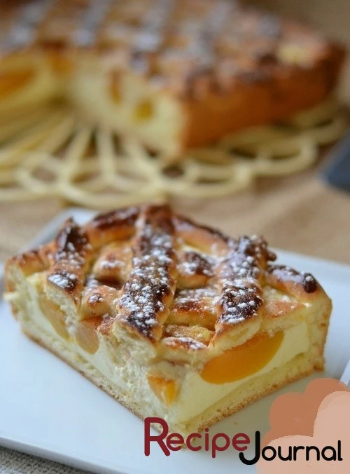 Пирог с творогом и абрикосами - рецепт простой выпечки