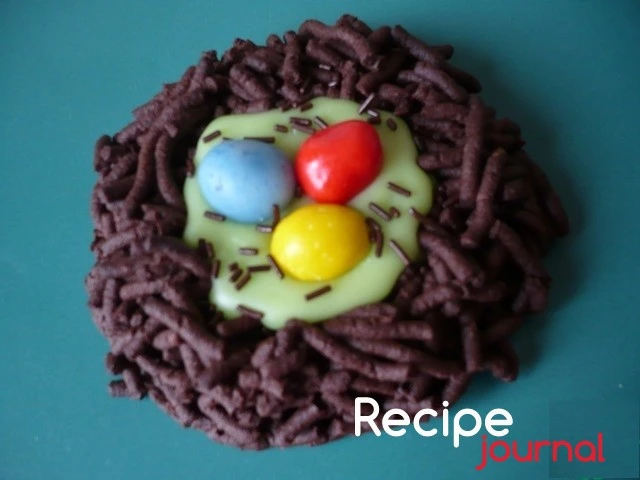 Рецепт Пасхального печенья - шоколадные гнездышки