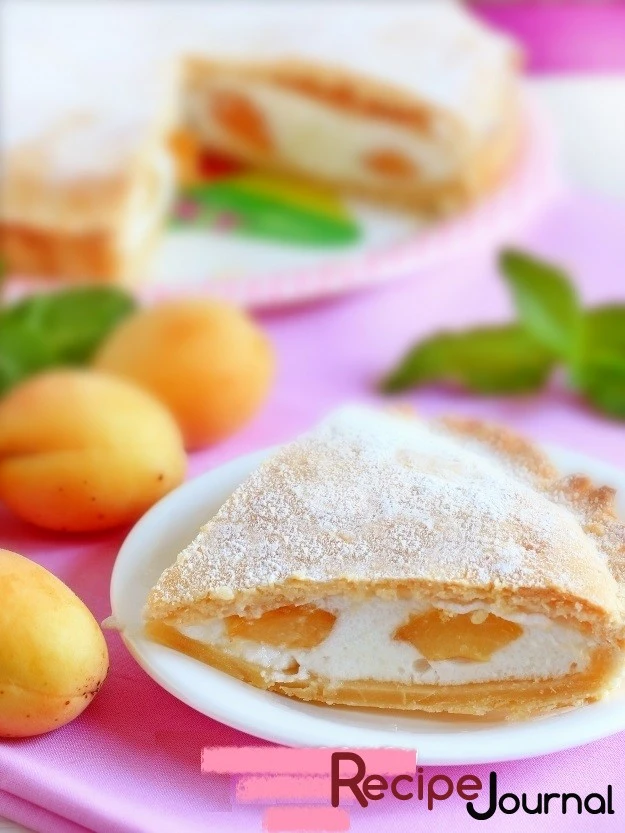 Пирог с абрикосами в белковой начинке - рецепт вкусной выпечки