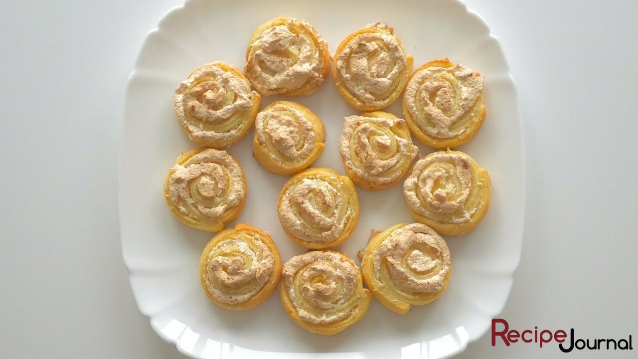 Творожное печенье с меренгой - рецепт выпечки