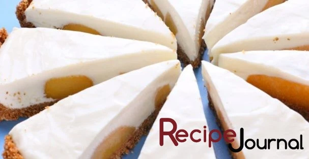 Чизкейк с персиками без выпечки - рецепт вкусного десерта