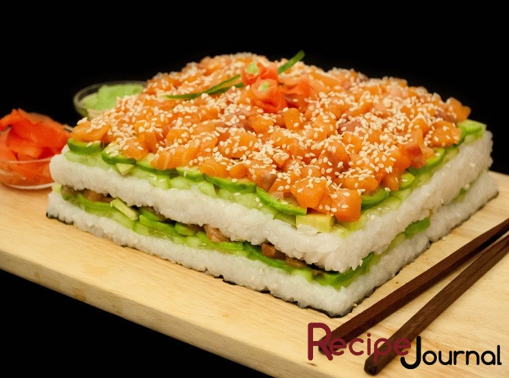 Суши торт - вариации на тему японской кухни