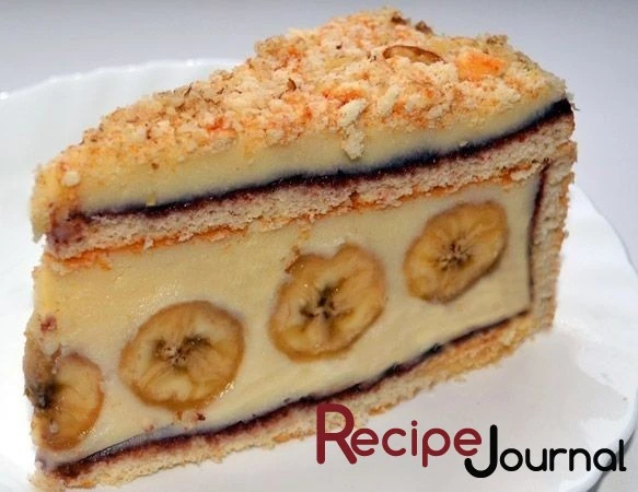 Банановый торт - рецепт простого десерта к празднику