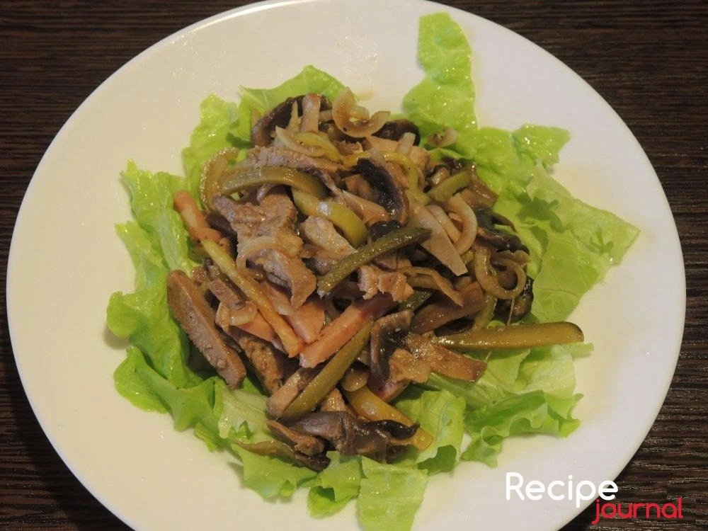 Праздничный салат Фаворит мясной без майонеза - полезный рецепт