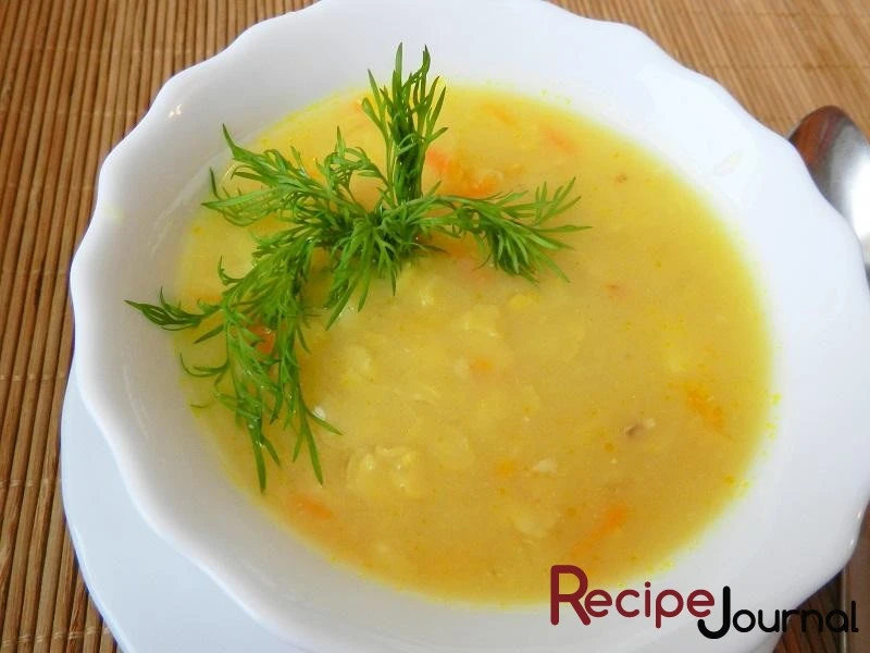 Суп гороховый постный без картофеля - постный рецепт