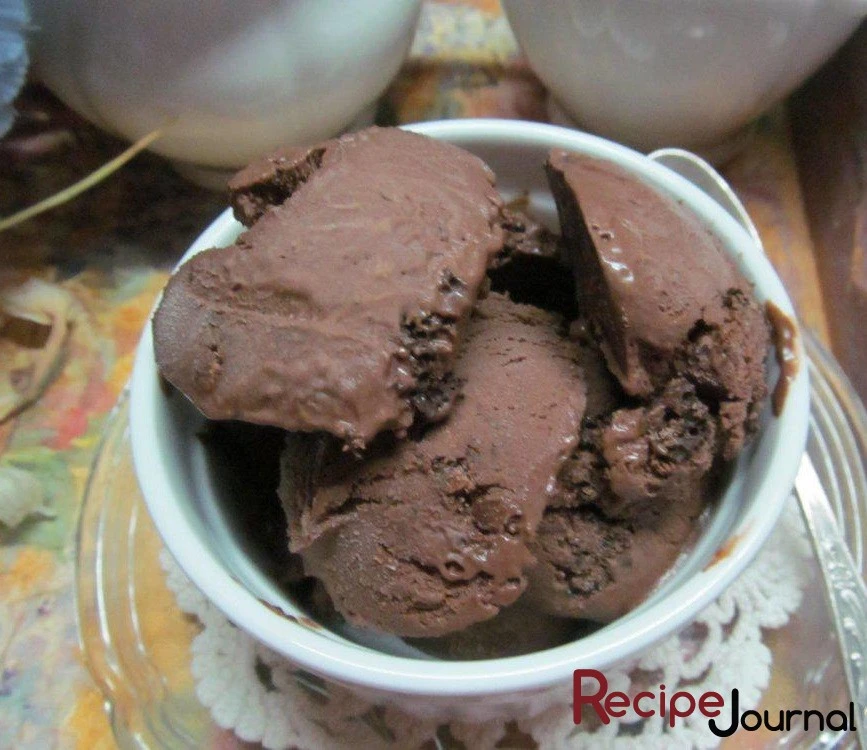 Шоколадное мороженое - рецепт простого десерта