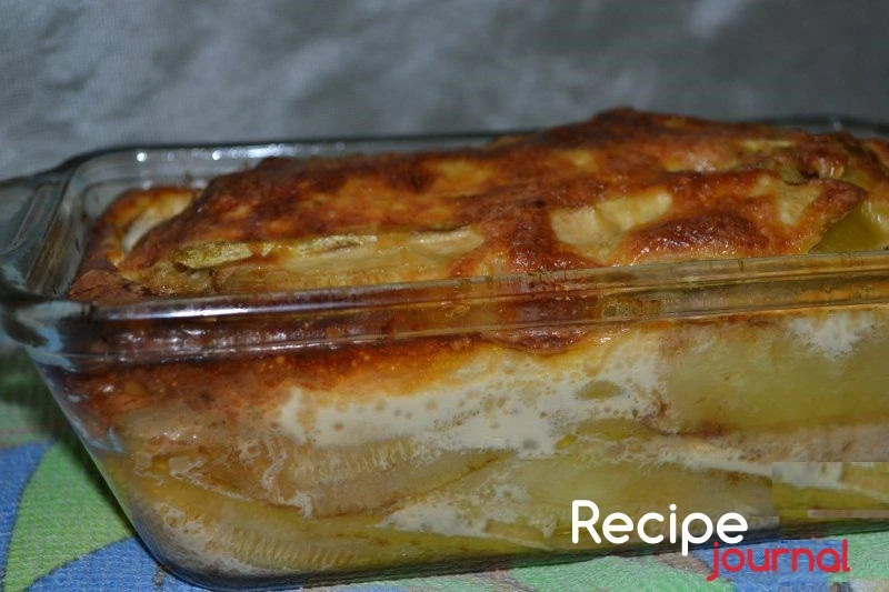 Запеканка из кабачков с фаршем и картофелем - рецепт блюда из овощей