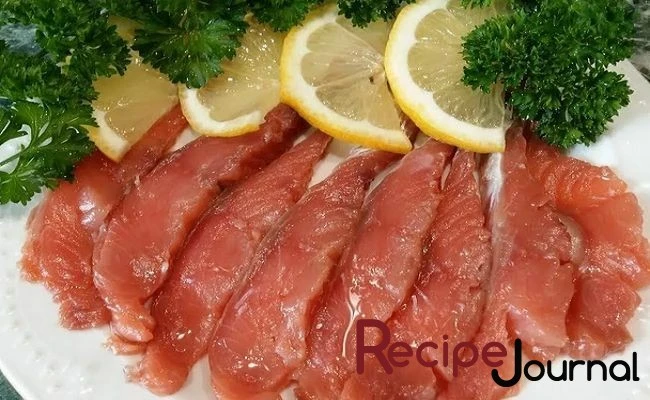 Горбуша - рецепт маринованной рыбы, это быстро и очень просто