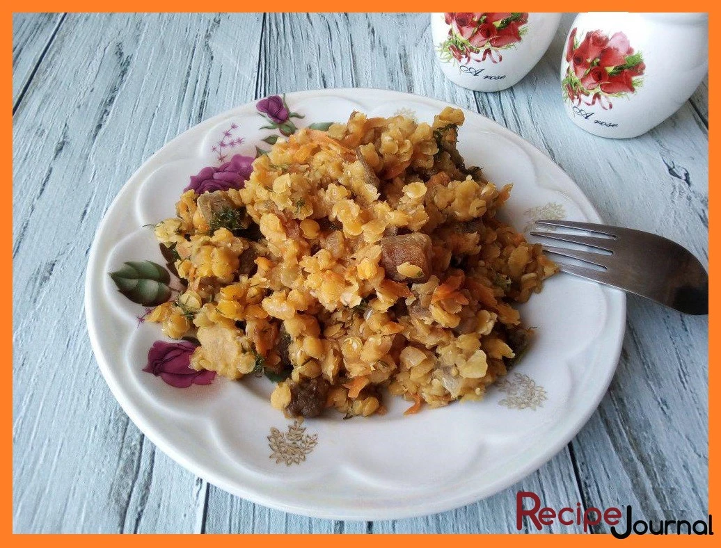 Вегетарианская чечевица с баклажанами - рецепт блюда из овощей