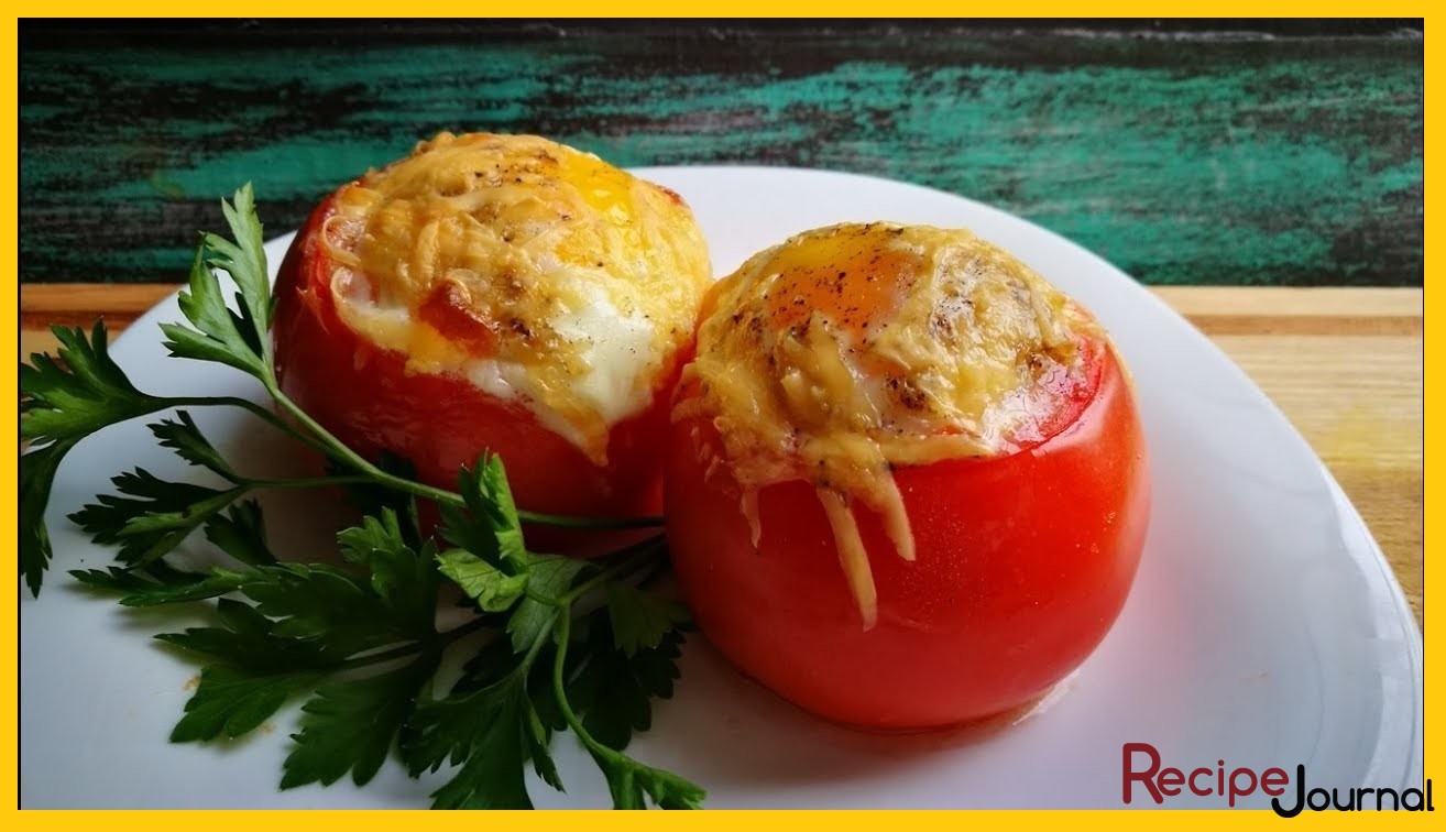 Яичница в помидоре - рецепт на закуску