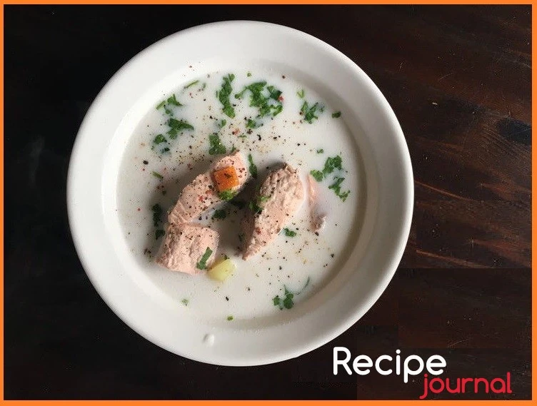 Суп из красной рыбы (уха) по-фински Lohikeitto  - классический рецепт
