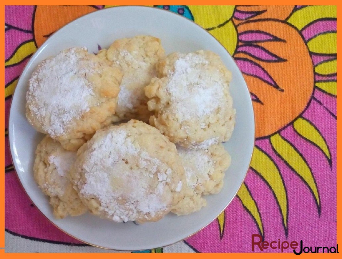 Печенье овсяное тягучее с кокосовой стружкой - рецепт домашней выпечки