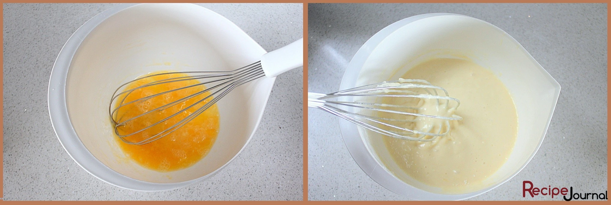 Яйца взбиваем, добавляем кефир, в него соду, перемешиваем, добавляем соль и сахар. Снова хорошо перемешиваем, добавляем просеянную муку, замешиваем тесто, густотой, как сметана.
