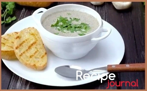 Сливочный крем-суп из грибов - постный рецепт