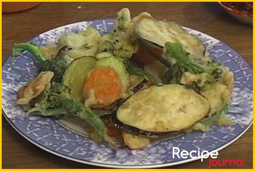 Рецепт блюда из овощей - темпура из кабачка, баклажана и брокколи
