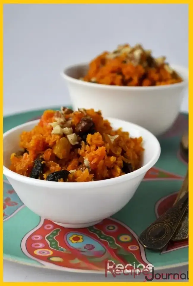 Рецепт индийского десерта - Морковная халва
