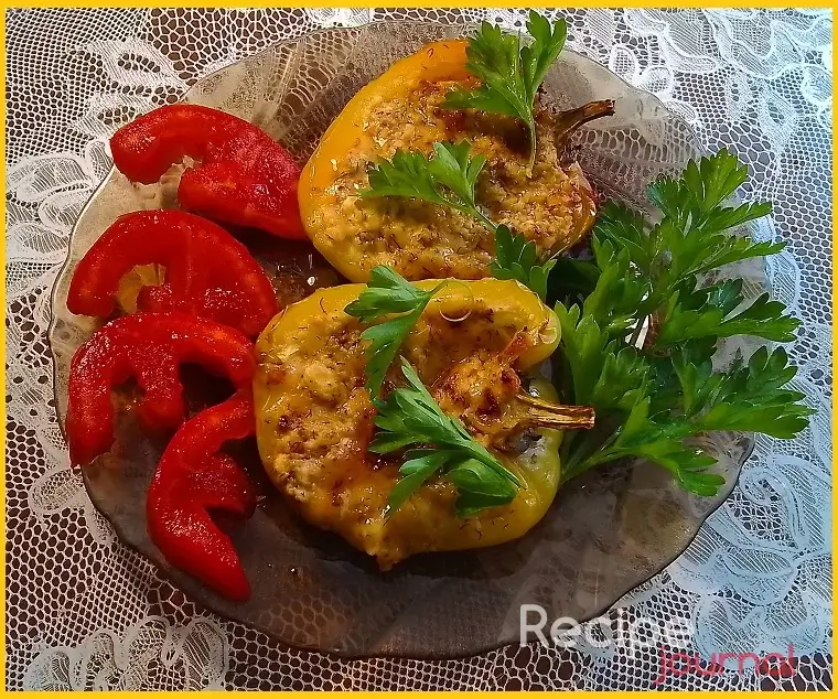 Рецепт блюда из овощей - перец, фаршированный творогом