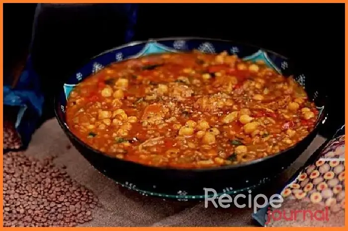 Марокканский пряный суп харира - рецепт с мясом курицы и без корицы